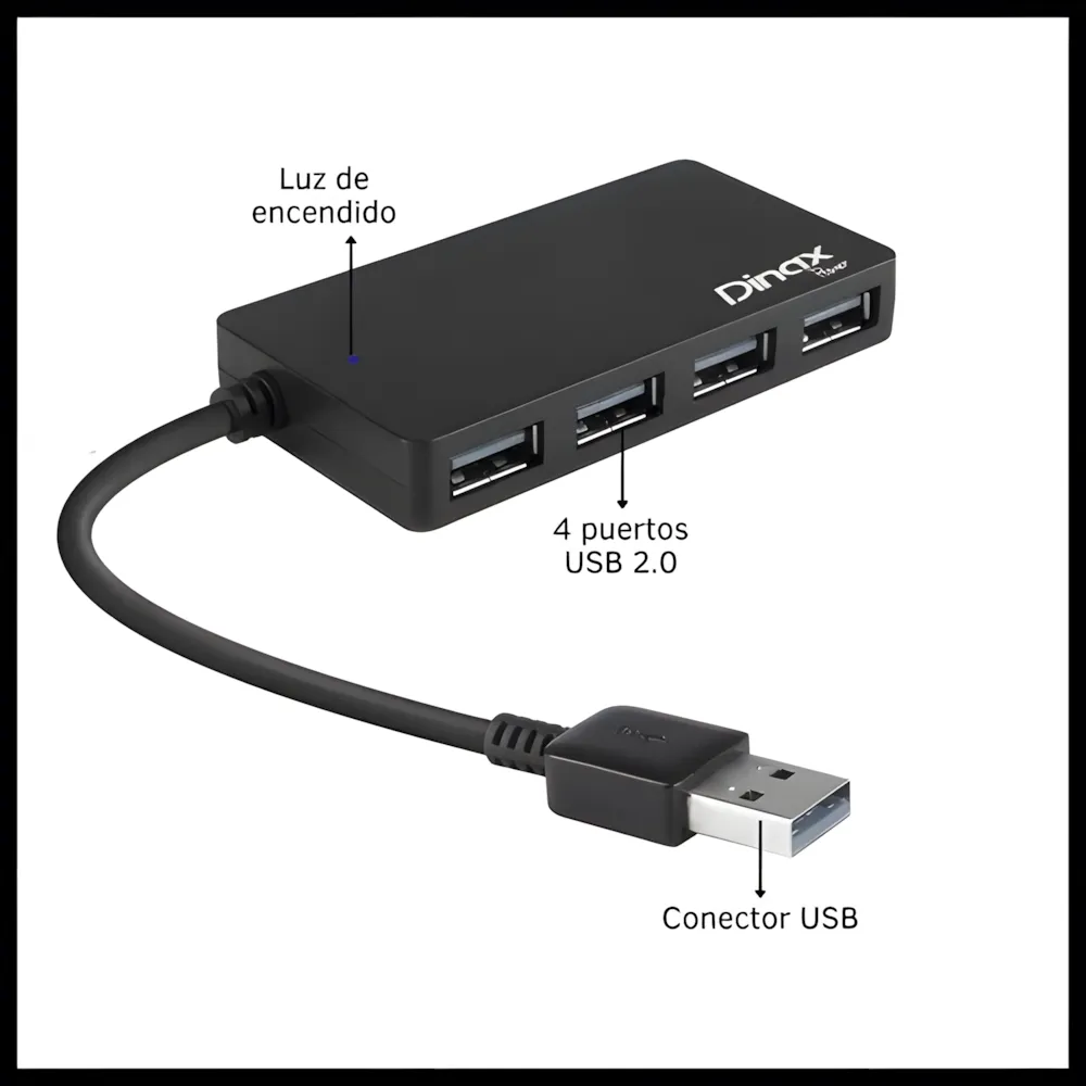 Hub USB DINAX dx-usbhub4p