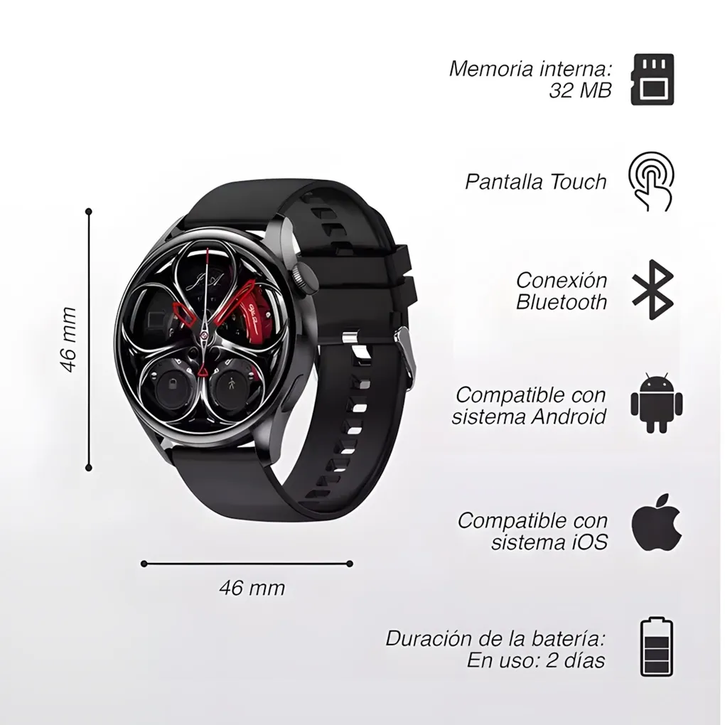 Reloj SMART DINAX Redondo 2 Reloj SMART DINAX Redondo