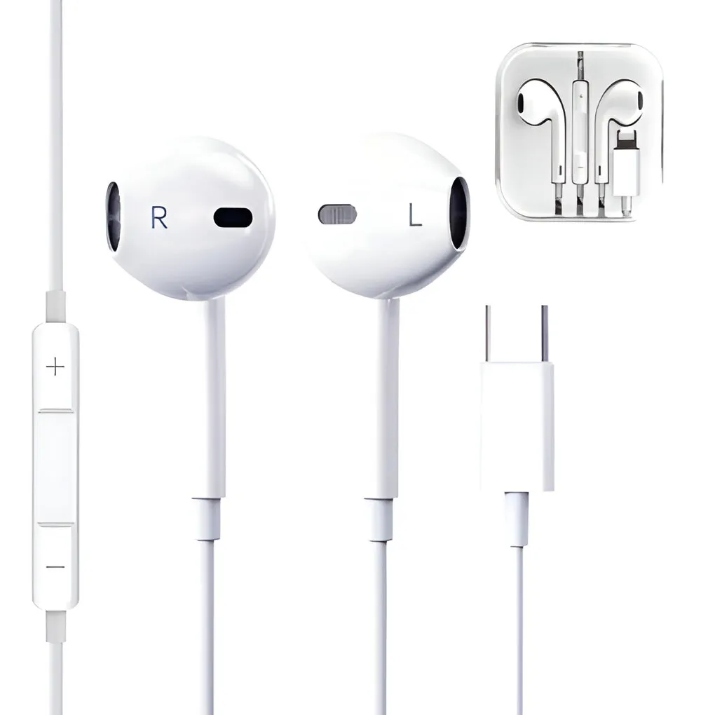 Auricular Iphone Tipo-C Acrilico Auricular sin goma Acrilico Tipo C