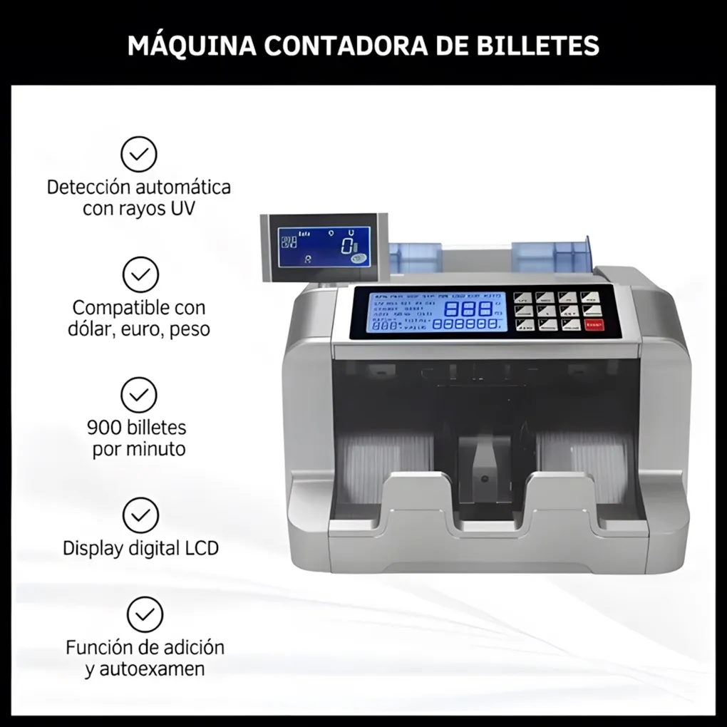 Contadora de Billete DINAX Plateada CONCB02