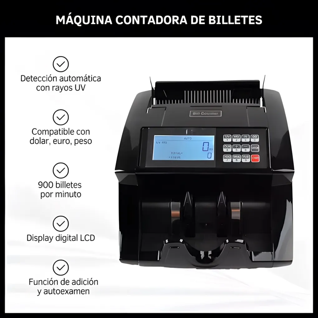 Contadora de Billete Dinax Negra CON-CB01B