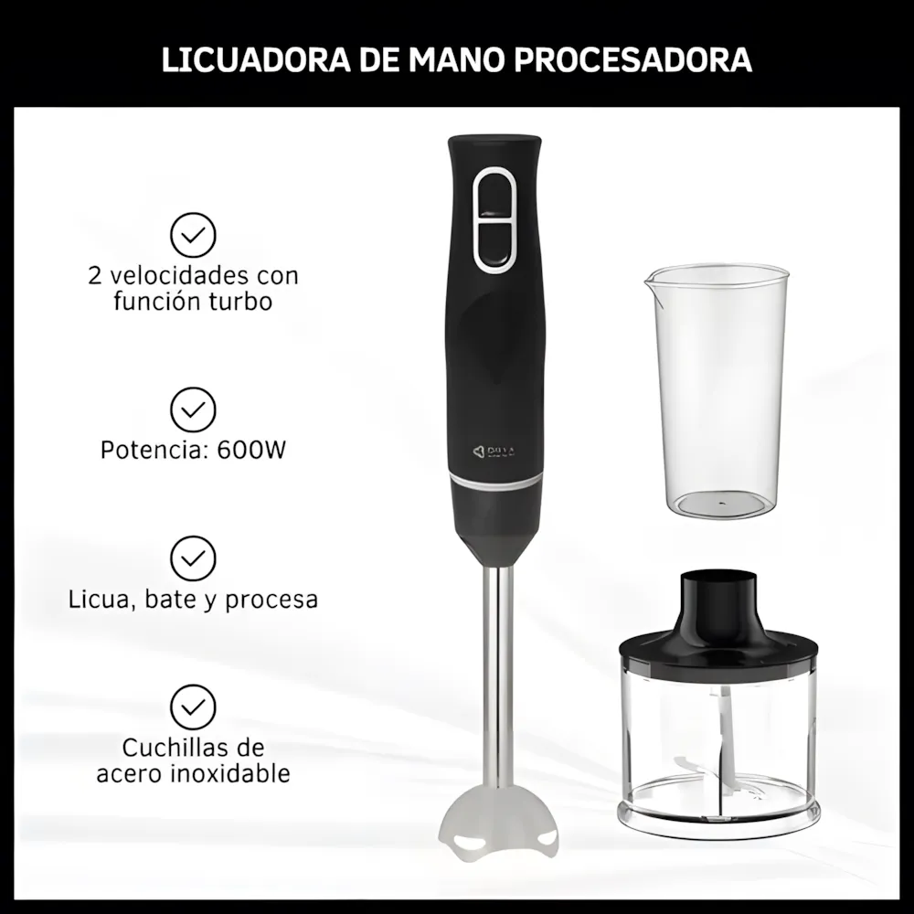 Licuadora de Mano Oryx Mixer HB6005 600W
