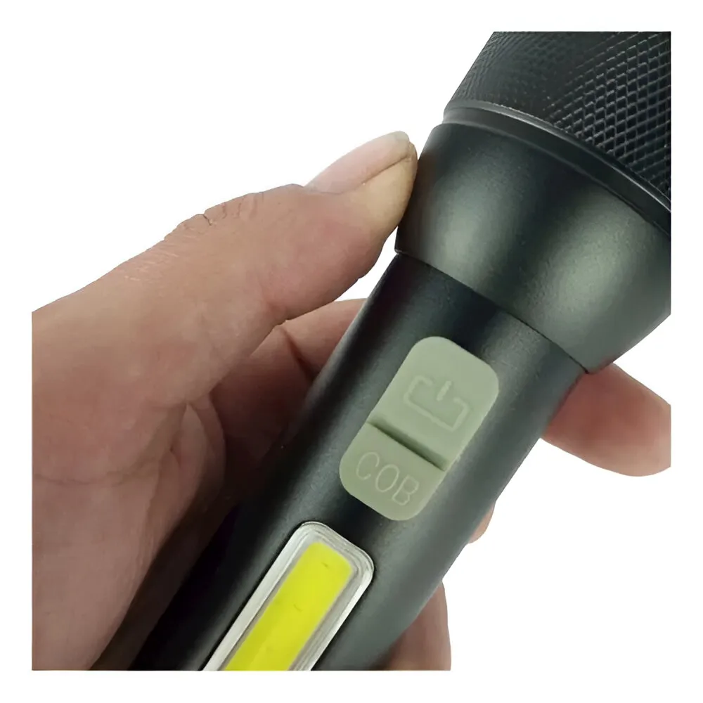 Linterna Tactica USB Flashlight P90+COB 1 Linterna Tactica USB Flashlight P90+COB