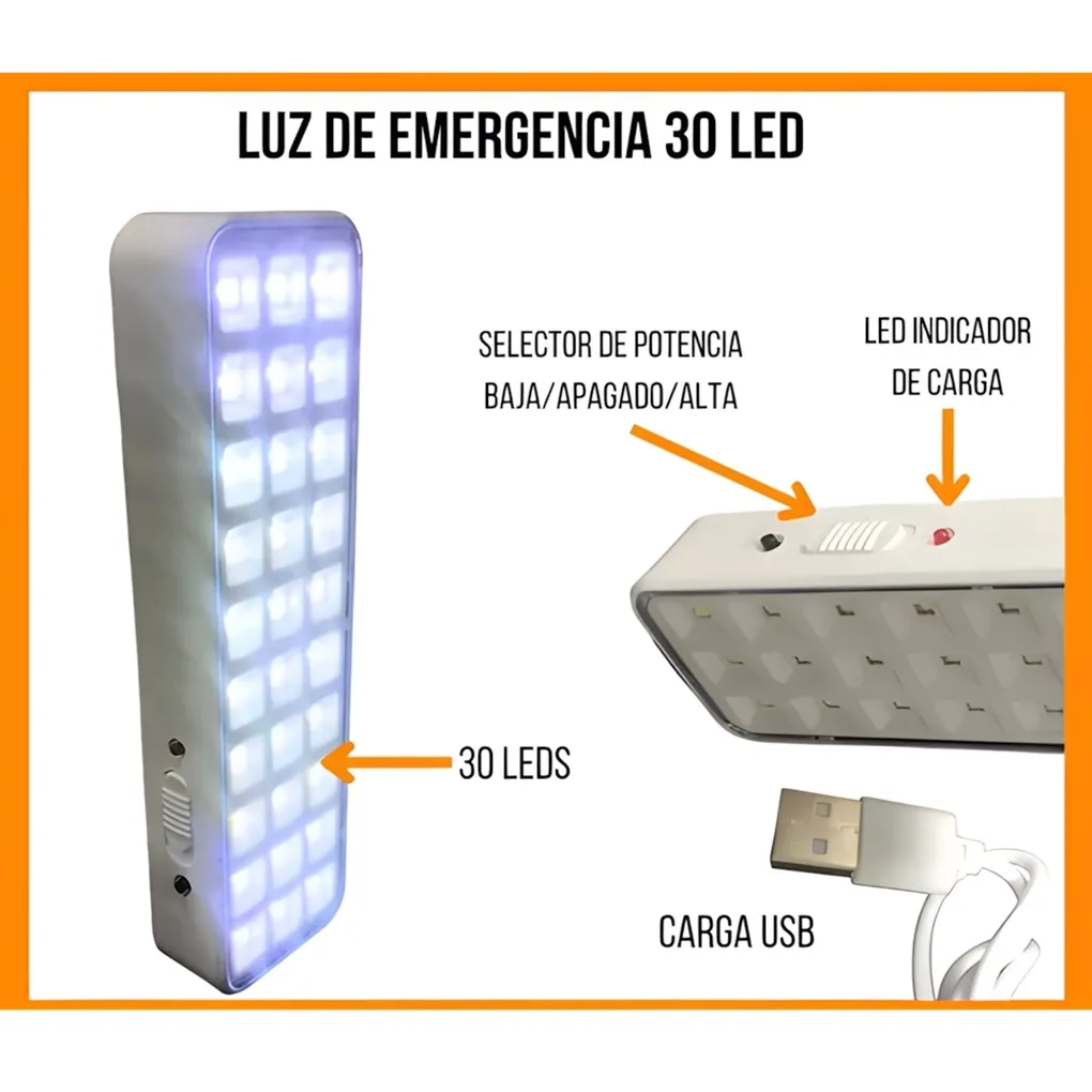 Luz de Emergencia 30 LED OM 7002M
