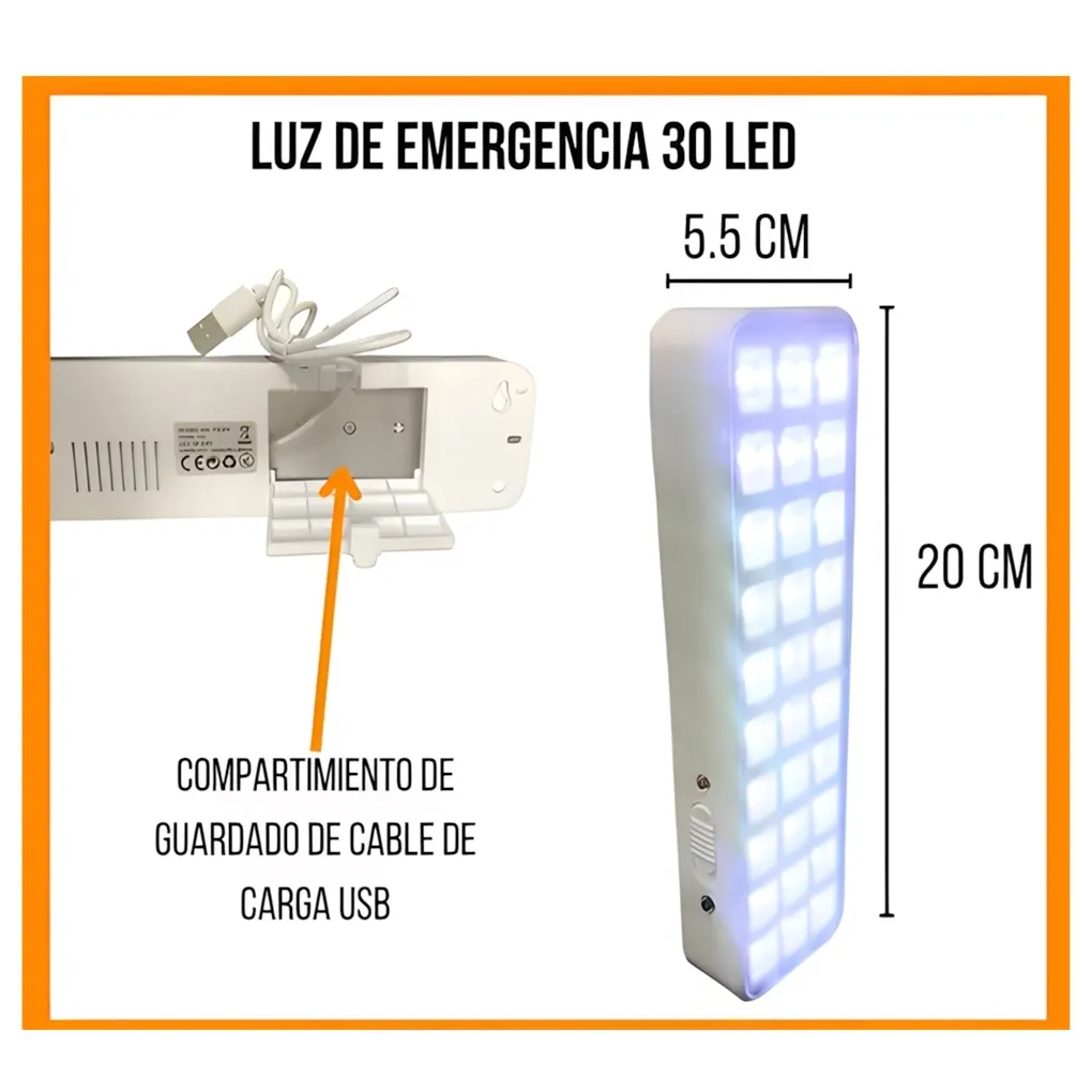 Luz de Emergencia 30 LED OM 7002M