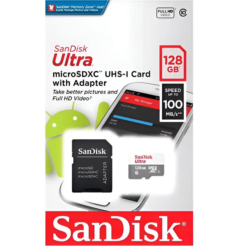 Micro sd 128gb Sandisk Ultra 100mbs-EL BAJO IMPORTADORA-5 Micro sd 128gb Sandisk Ultra 100mb/s Clase 10