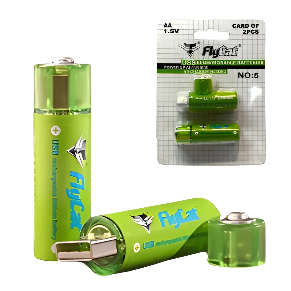 Pilas AA Recargables USB FLYCAT Pilas AA Recargables USB FLYCAT