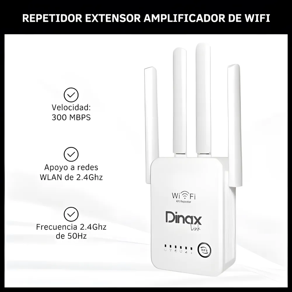 Repetidor WIFI DINAX Cuatro Antenas 4200A 1 Repetidor WIFI DINAX Cuatro Antenas 4200A
