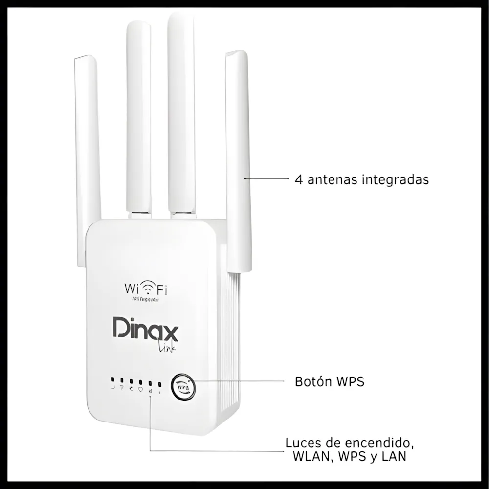 Repetidor WIFI DINAX Cuatro Antenas 4200A 4 Repetidor WIFI DINAX Cuatro Antenas 4200A