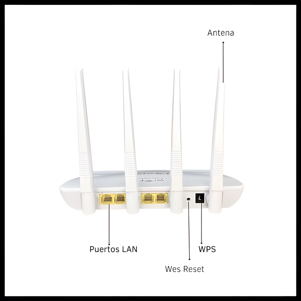 Router WIFI Dinax 4 Antenas DX-7ROU1023