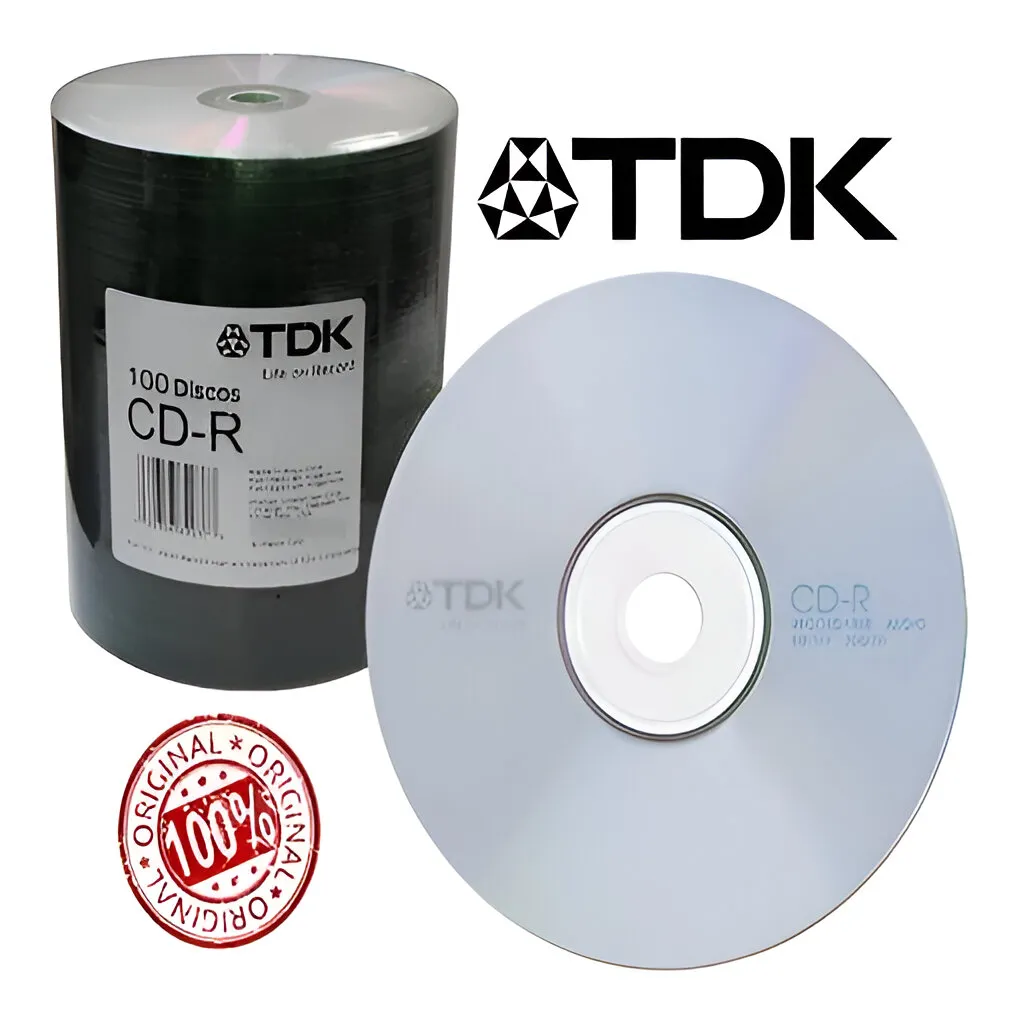 CD TDK logo -R en Bulk x 100 unid.