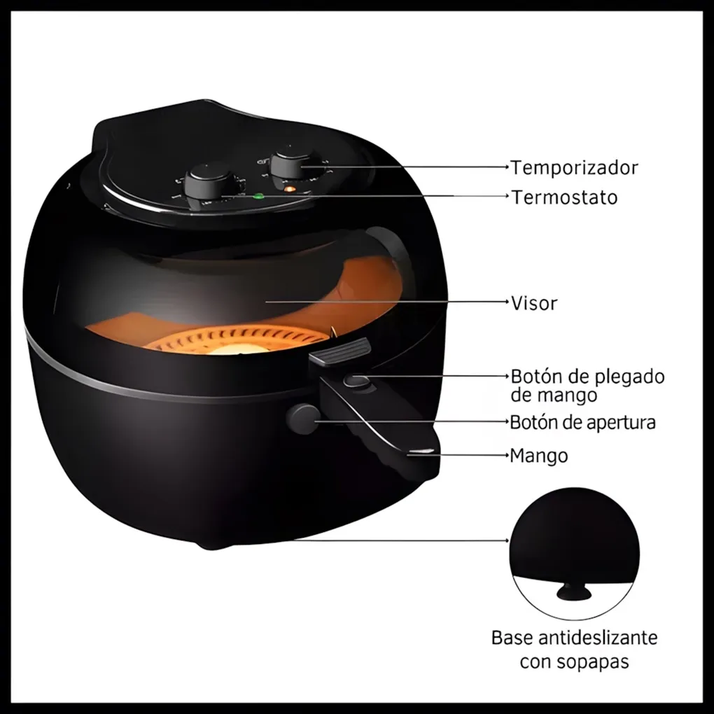 Freidora de Aire sin Aceite 7L ORYX OR939A 5 Freidora de Aire sin Aceite 7L ORYX OR939A
