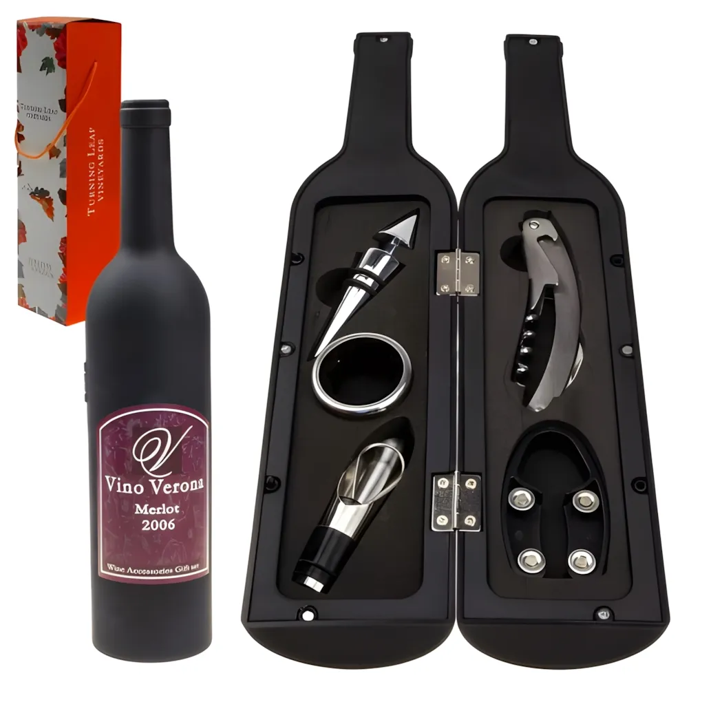 Kit Accesorios para Vino Estuche botella Kit Accesorios para Vino Estuche botella