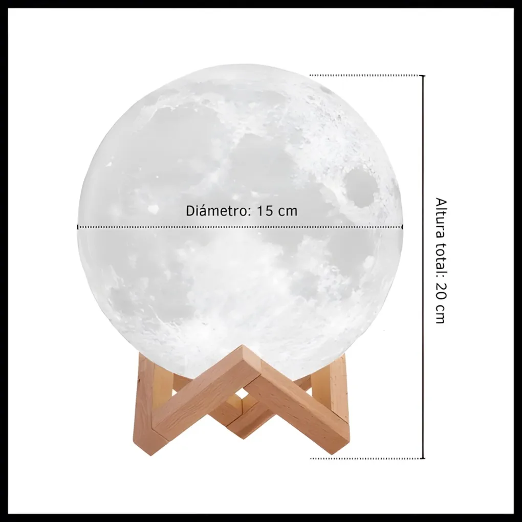 Lampara Velador DINAX Luna Llena (Grande 18 CM)