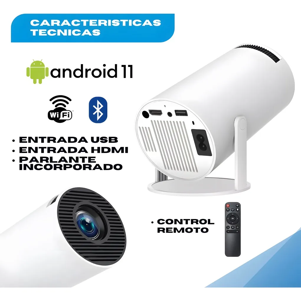 Proyector Ultra HD 4K Android 11 c parlante 4 Proyector Ultra HD 4K Android 11 c/parlante