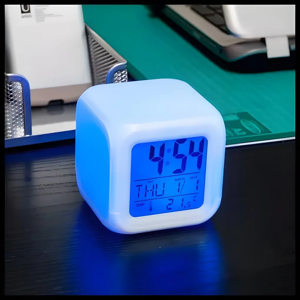 Reloj Despertador Color Change glowing LED 4 Reloj Despertador Color Change glowing LED