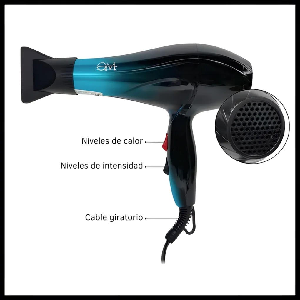 Secador de Pelo OM-2435 2200W 3 Secador de Pelo OM-2435 2200W