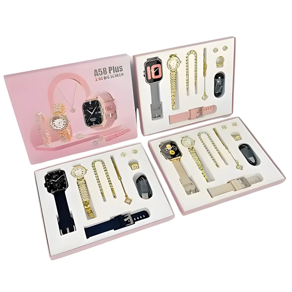 Set de joyas Reloj y Smartwatch A58 Plus Set de joyas Reloj y Smartwatch A58 Plus