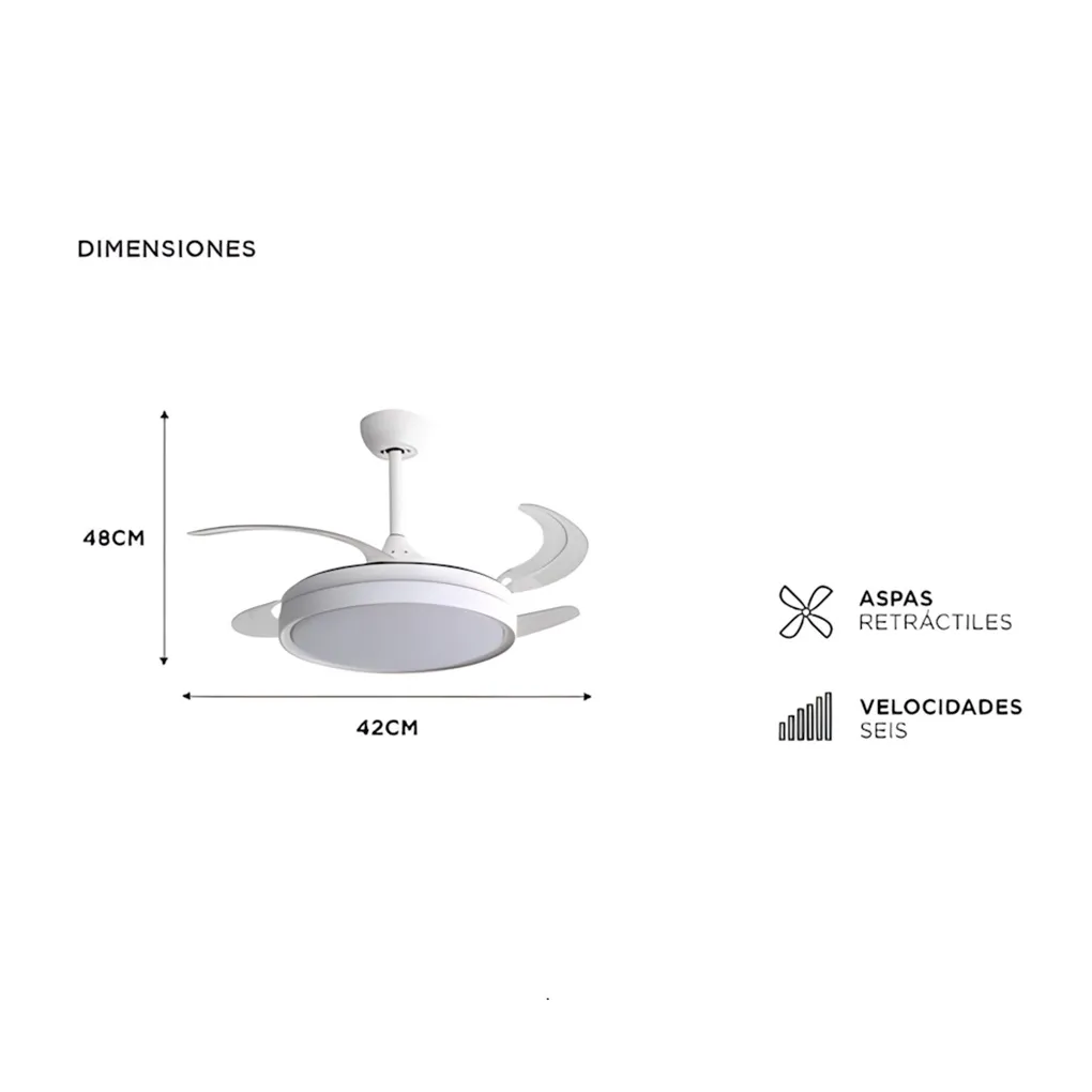 Ventilador de Techo DINAX c/ Luz