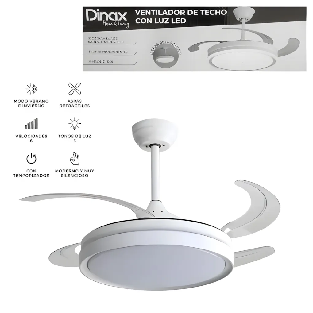 Ventilador de Techo DINAX c/ Luz