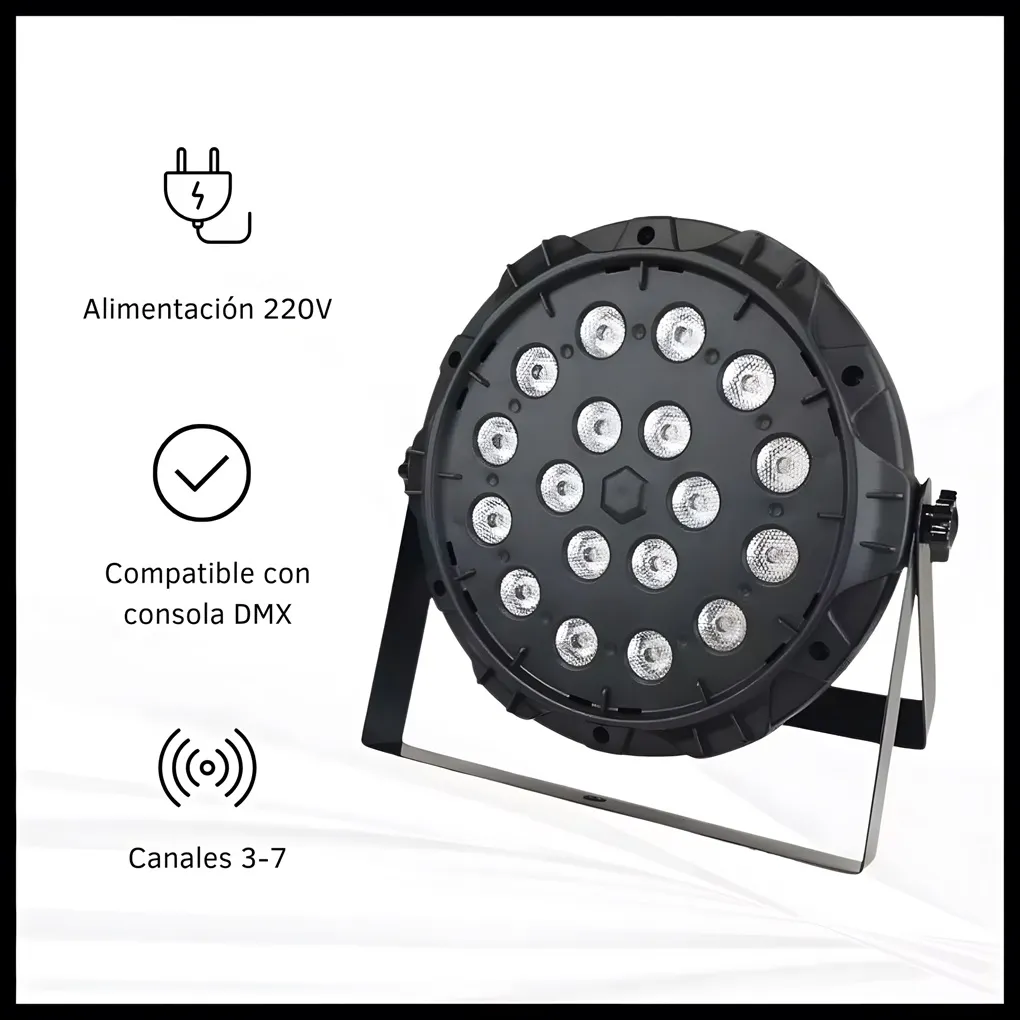 Proton RGB Audio rítmica 18 LED SUONO