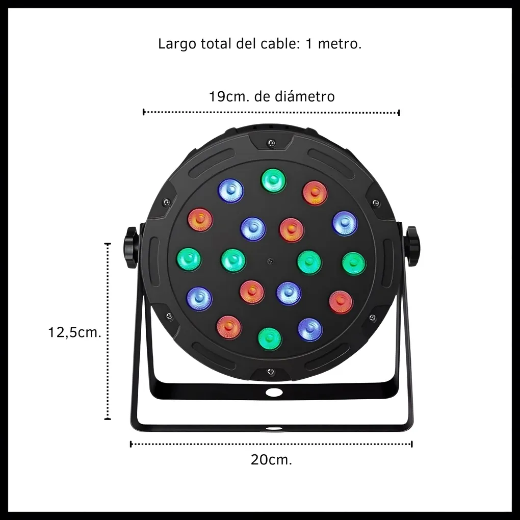 Proton RGB Audio rítmica 18 LED SUONO
