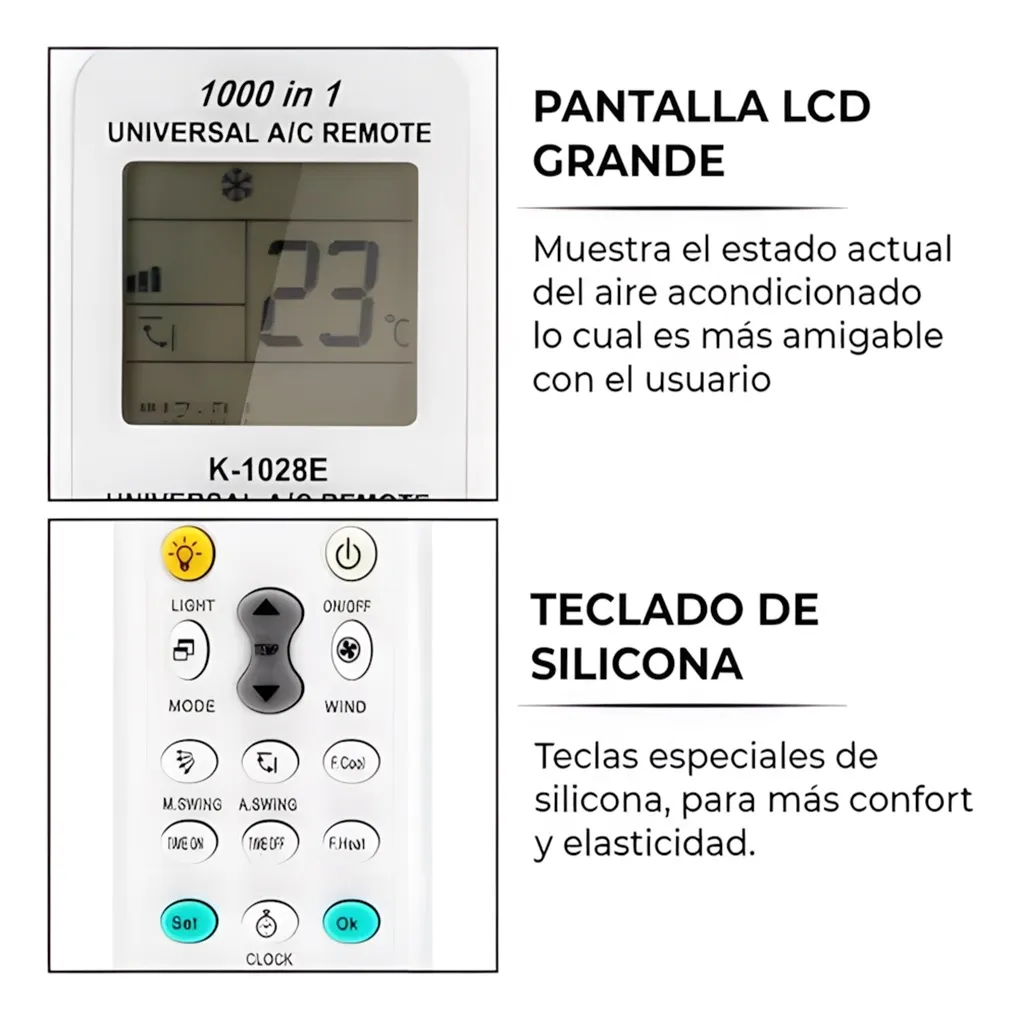 Control Remoto Aire Acondicionado KA-1028E 1 Control Remoto Aire Acondicionado KA-1028E