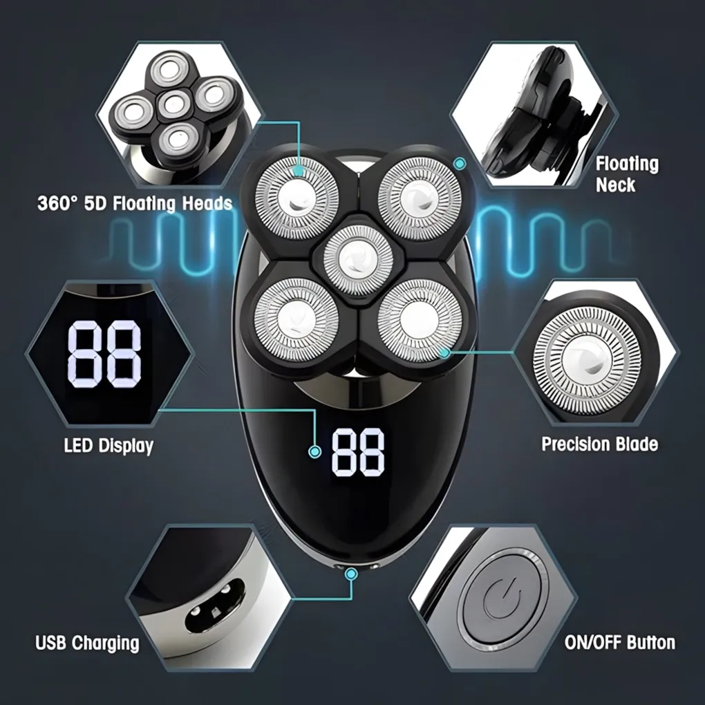 Afeitadora 5 Cuchillas Bulltec Ultra Shaver P10