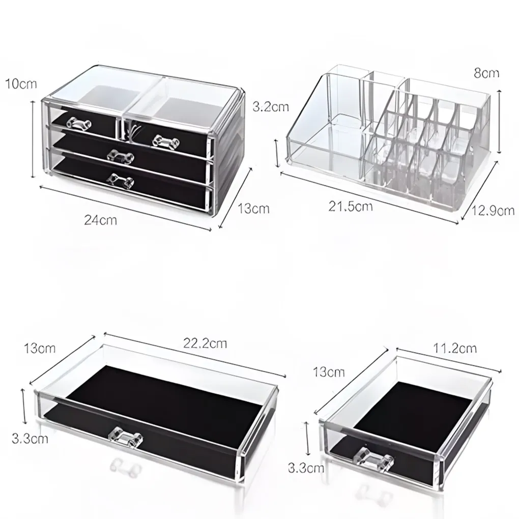Organizador Acrílico de Cosmeticos JN-806 3 Organizador Acrílico de Cosmeticos JN-806