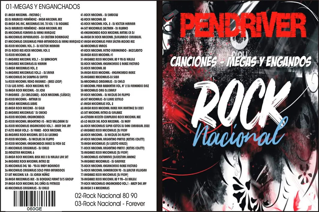 PENDRIVE CON MUSICA - 16 GB