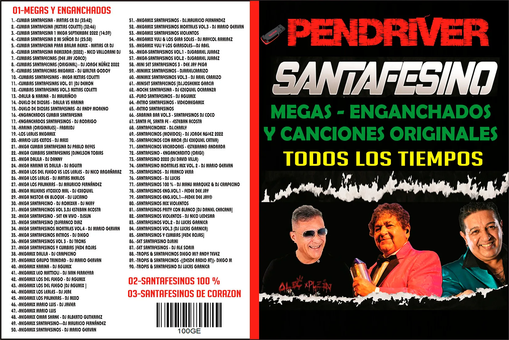 PENDRIVE CON MUSICA - 16 GB