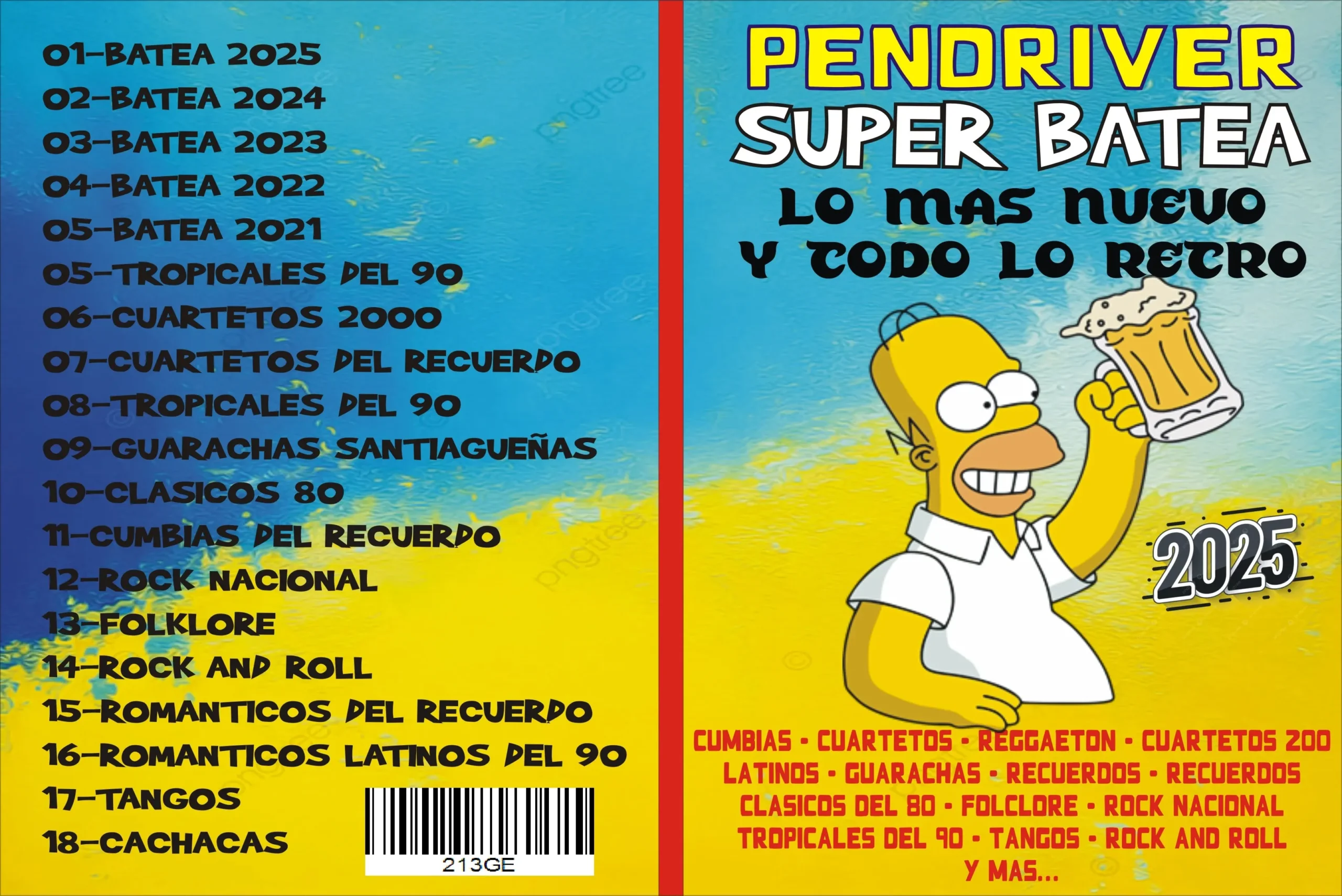 PENDRIVE CON MUSICA - 16 GB