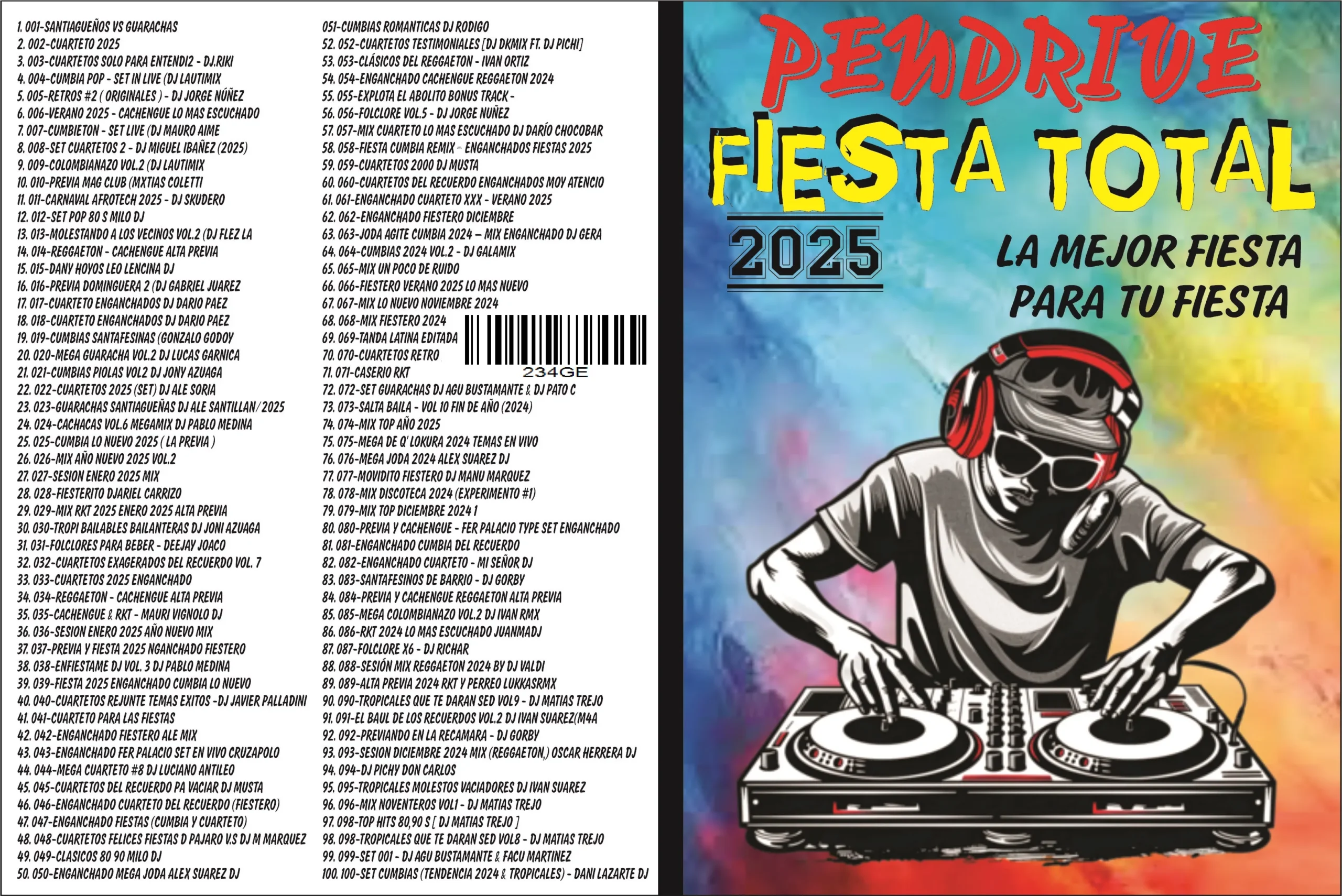 PENDRIVE CON MUSICA - 16 GB