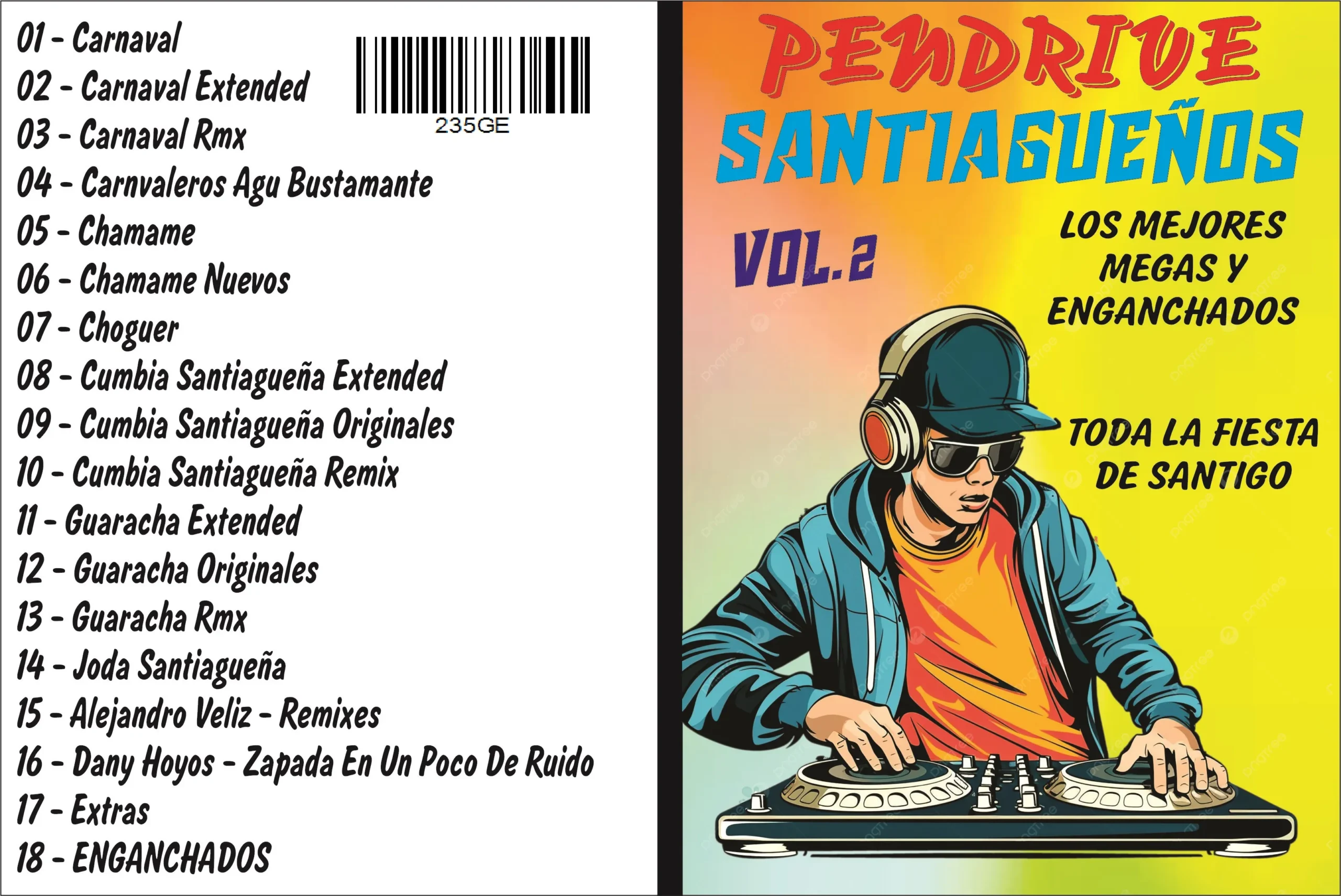 PENDRIVE CON MUSICA - 16 GB