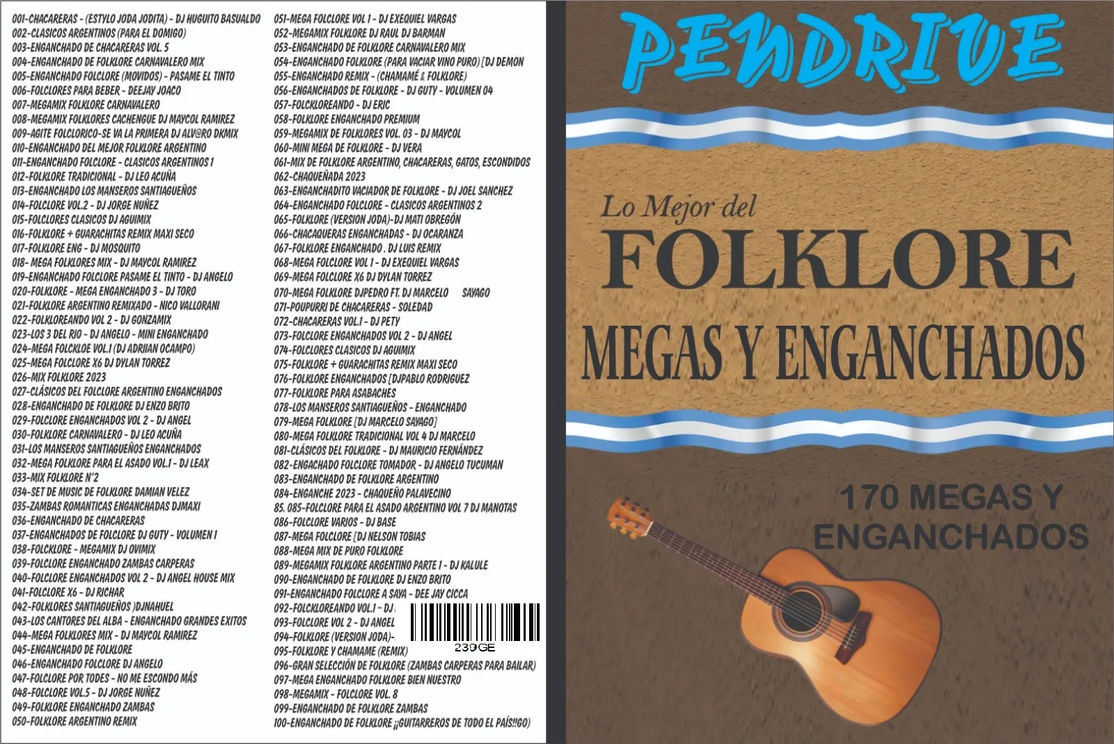 PENDRIVE CON MUSICA - 16 GB