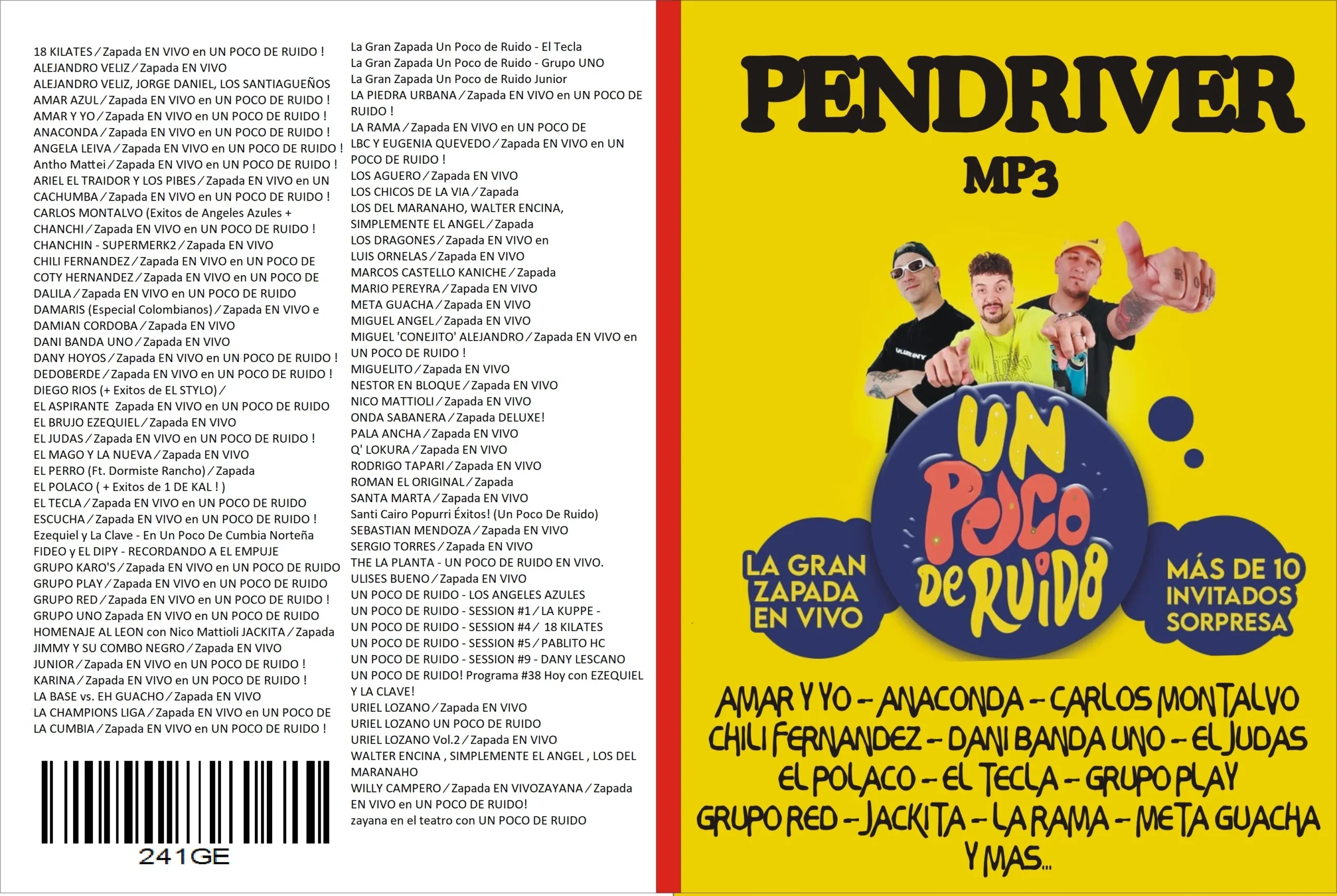 PENDRIVE CON MUSICA - 16 GB