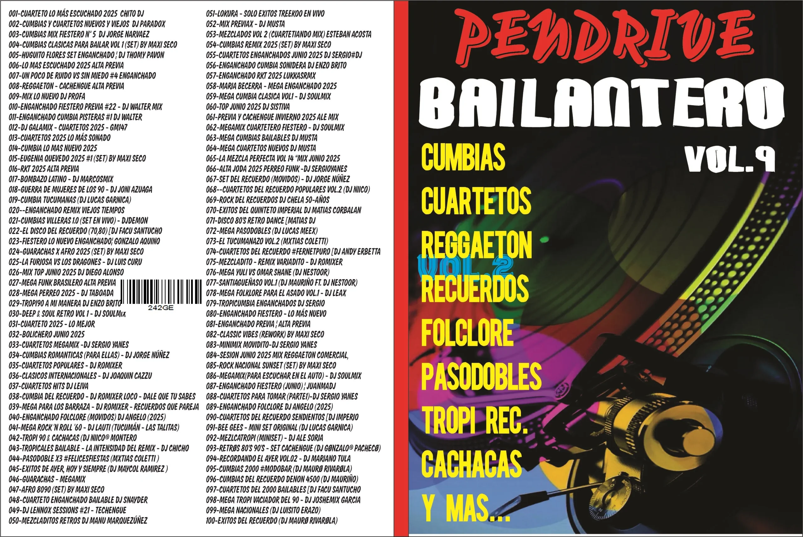 PENDRIVE CON MUSICA - 16 GB