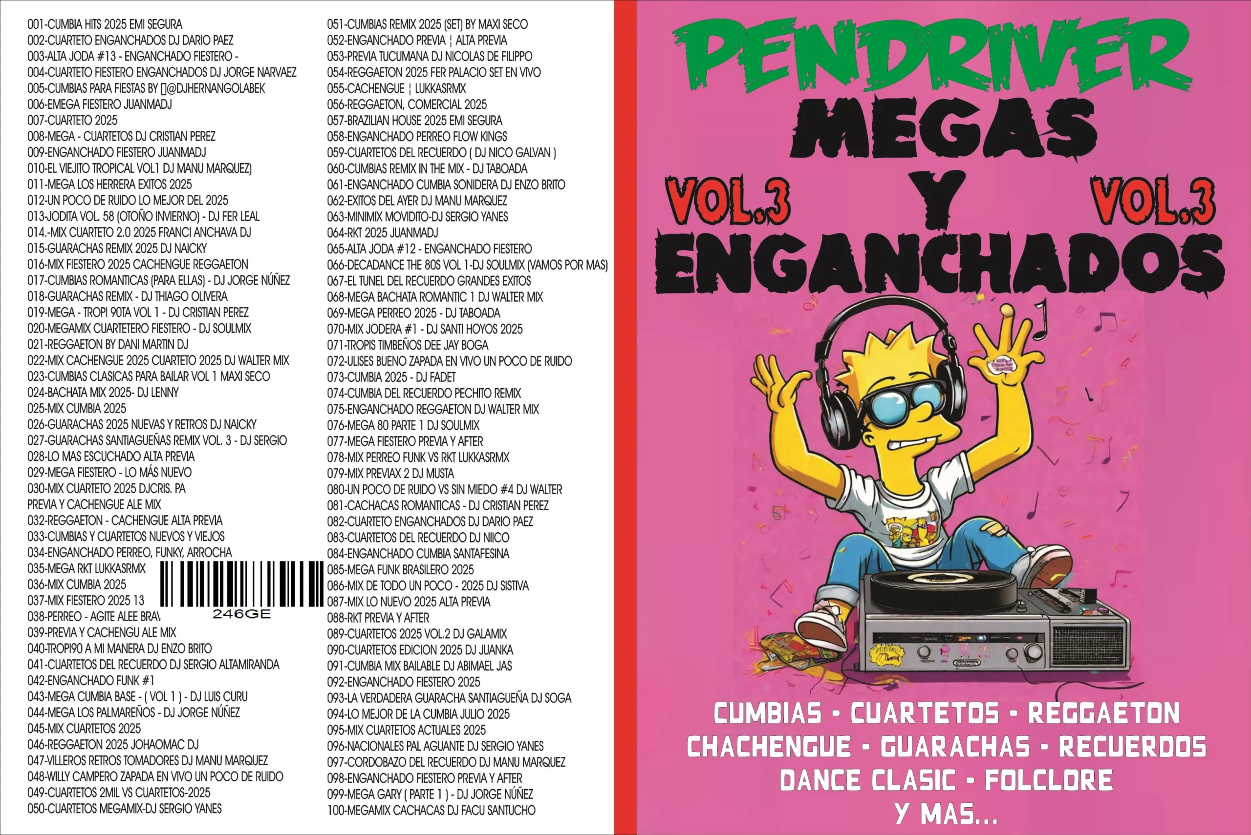 PENDRIVE CON MUSICA - 16 GB