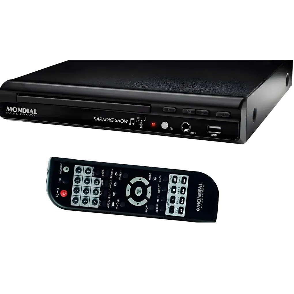REPRODUCTOR MONDIAL 3 Reproductor de DVD D-20 con karaoke Mp3 USB Il Mondial Bivolt