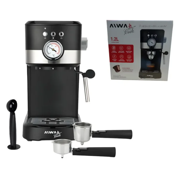 Cafetera Espresso 1.2L AIWA AWK-CE100N
