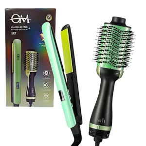 D01010362.webp Set Plancha de Pelo y Cepillo Secador Aguacate OM