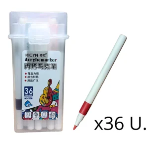 D01100141.webp Marcadores Punta Fina x36 Colores NO.1108