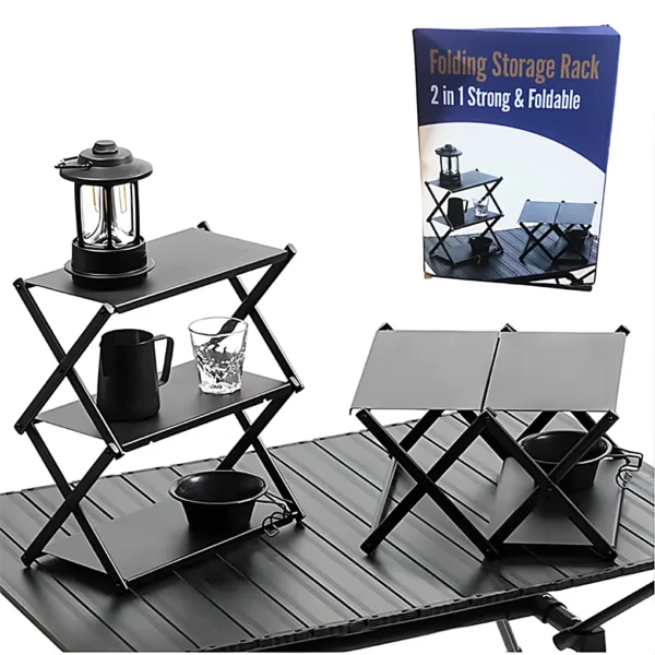 Estante Silla 2 en 1 Plegable FOLDING STORAGE RACK BHO-058