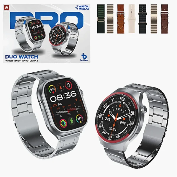 Set Dos Relojes Smartwatch + 7 Mallas BULLTEC DUO WATCH