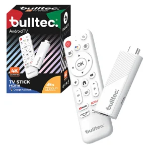 TV Stick 4K Android y Google Assistant BULLTEC Blanco