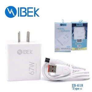 Cargador Super Rapido 67W TRAVEL CHARGER IBEK IB-618