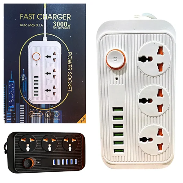 Zapatillas Prolongador Fast Charger 3000W A09