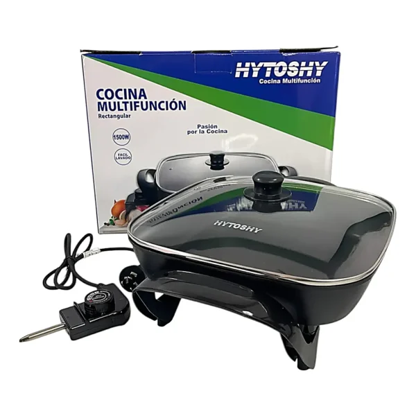 Olla Cocina Multifunción Redonda O Rectangular Con Tapa Hytoshy 1500w PA-2005/6