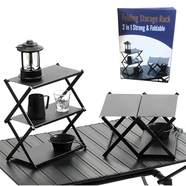 Estante Silla 2 en 1 Plegable FOLDING STORAGE RACK BHO-058