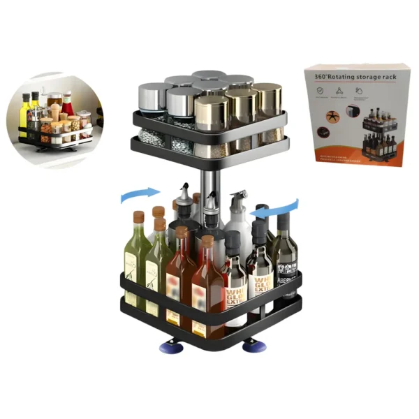 Organizador Giratorio De 360 Grados Bandeja Cuadrada